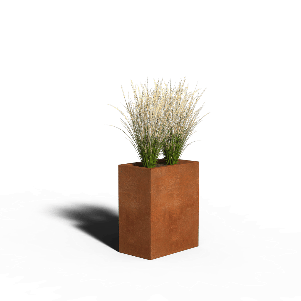 Corten-teräs Istutuslaatikko Suorakulmio | 50 x 30 x 80 | Pohjallinen