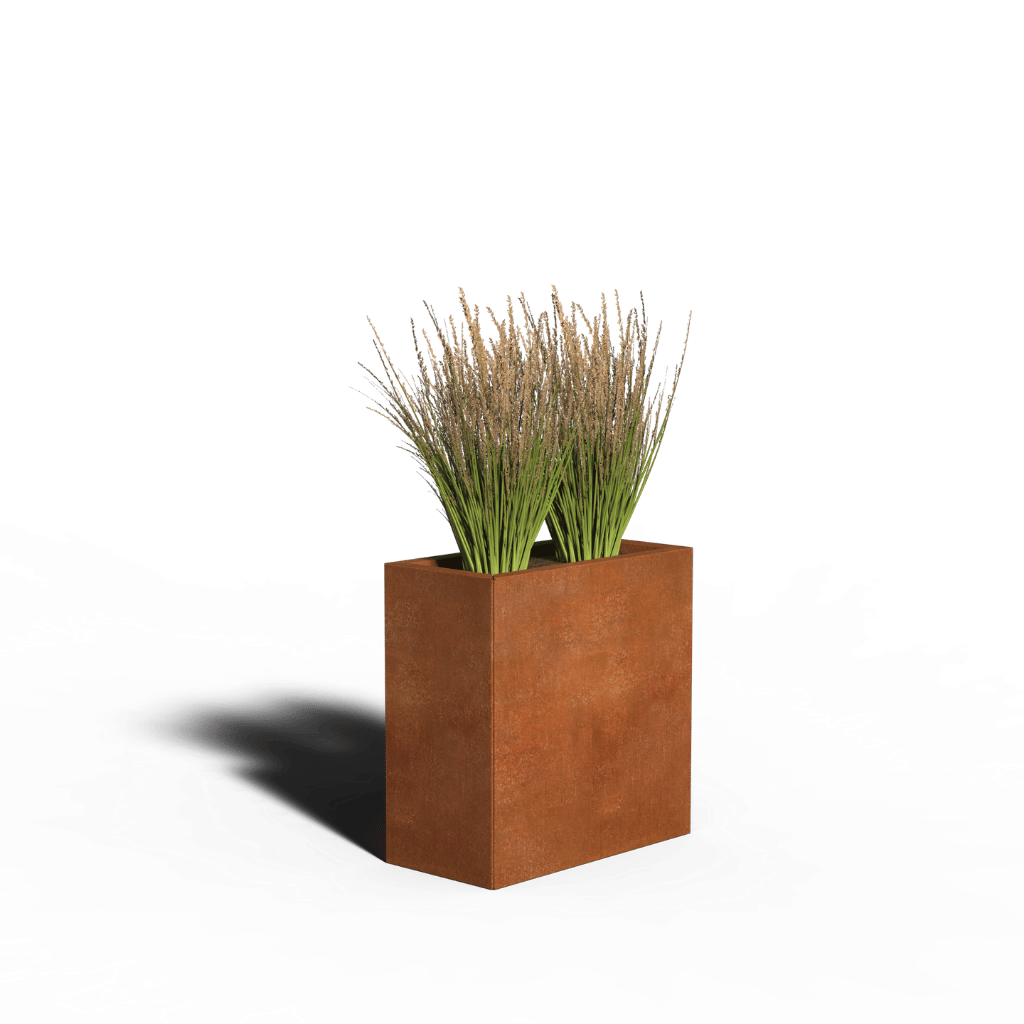 Cortenstål Plantekasse Rektangel | 60 x 30 x 40 | Uden bund