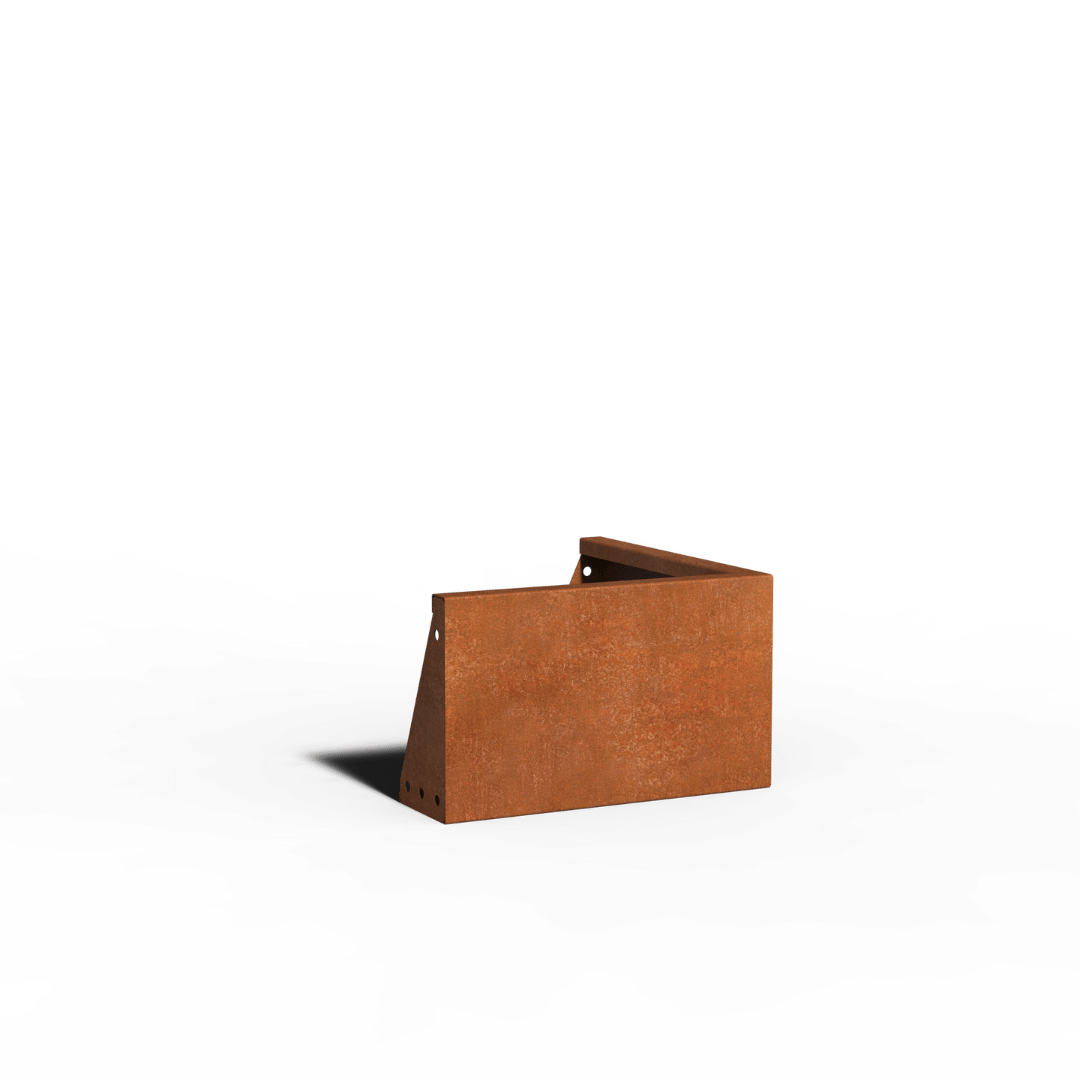 Cortenstaal Keerwand Binnenhoek | 50 x 50 x 30
