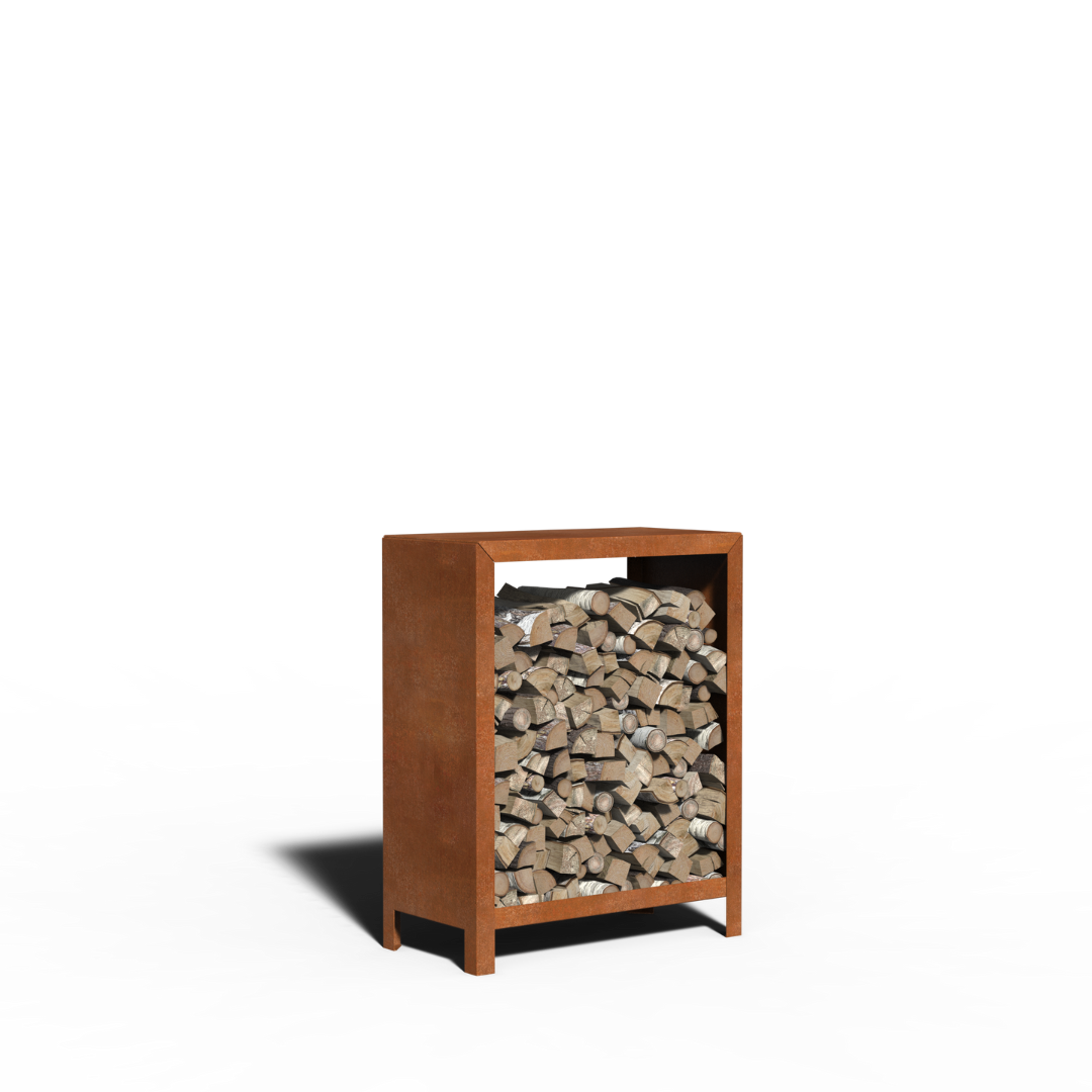 Cortenstål Vedförvaring Standard | 80 x 40 x 100