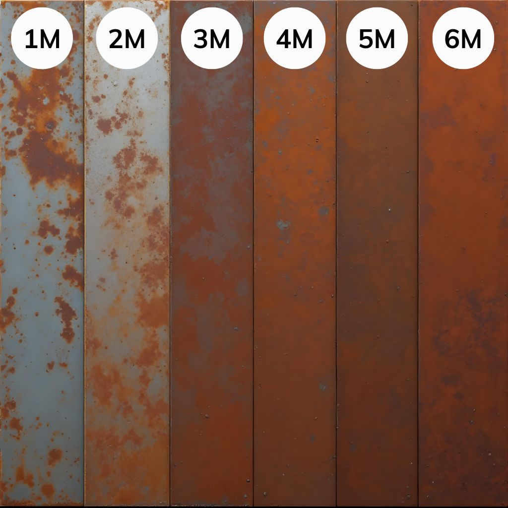 Cortenová ocel Zahradní obruba Válcovaný FLEX | 230 x 0,5 x 23