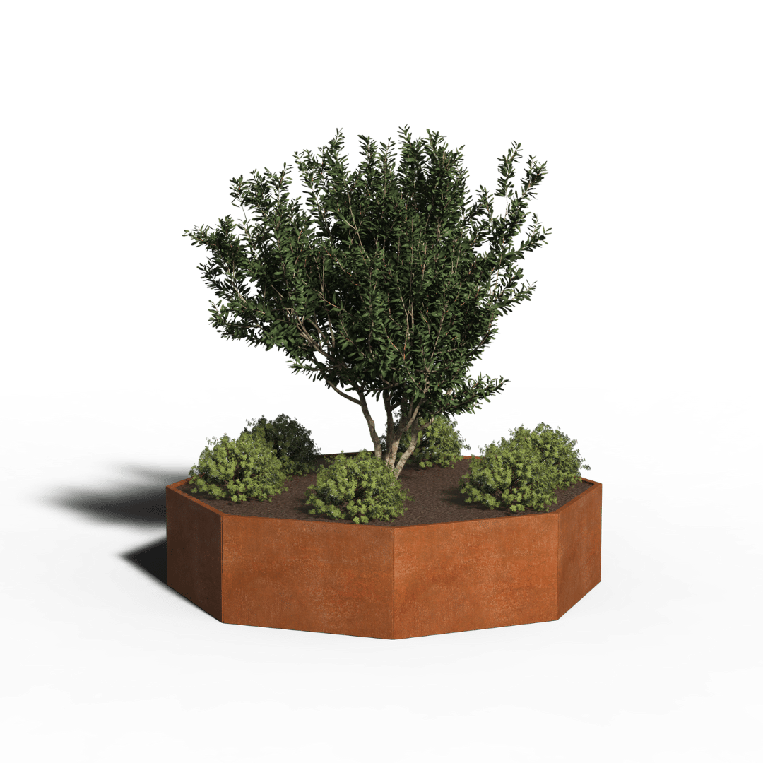 Corten steel Planter Octagon | 242 x 30
