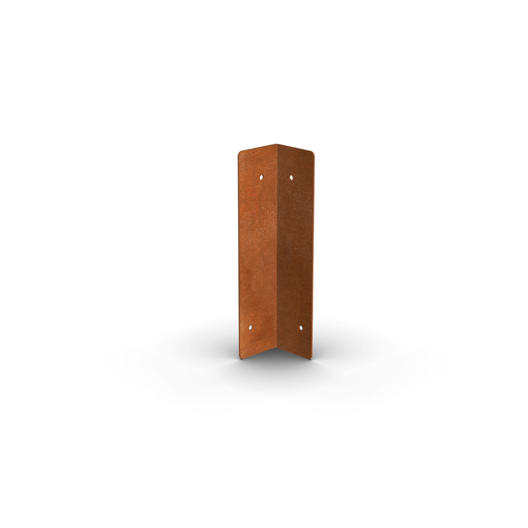 Acero corten Borde Placa de acoplamiento 90 grados | 10 x 0,15 x 21