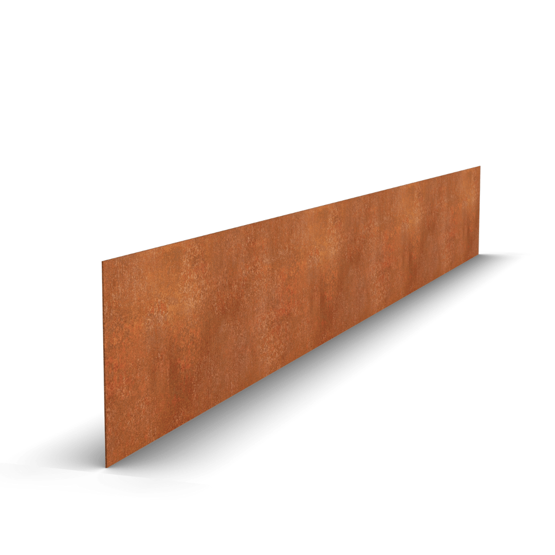 Borde de acero corten recto | 230 x 1 x 25