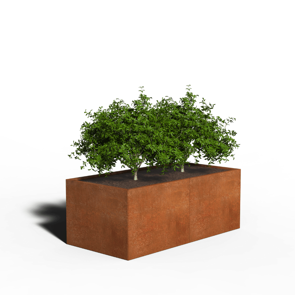 Acero corten Jardinera Rectángulo | 160 x 80 x 60