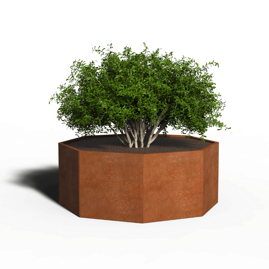 Jardinera de acero corten Octagon | 145 x 40