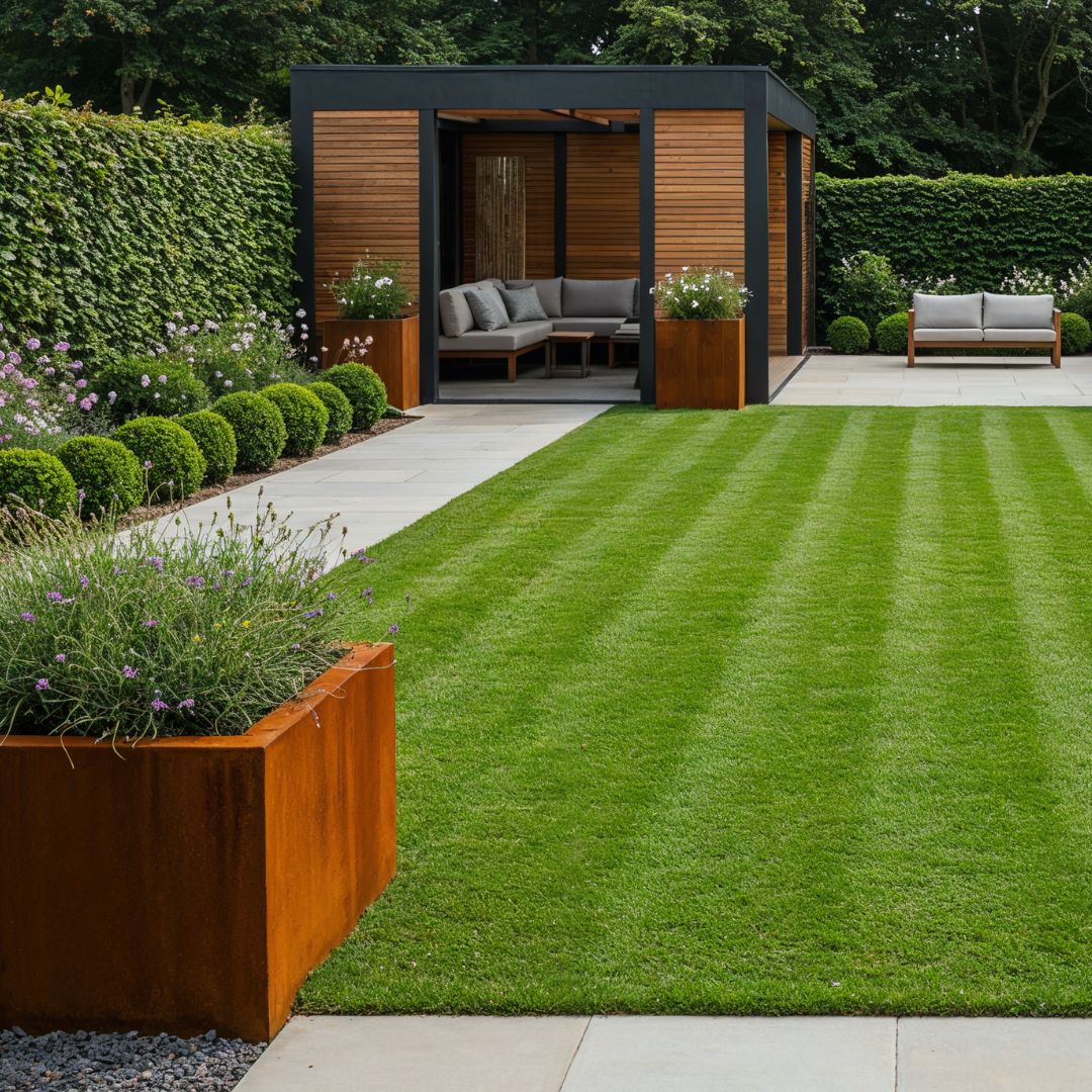 Jardinera rectangular de acero cortén | 50 x 30 x 80 | Sin fondo