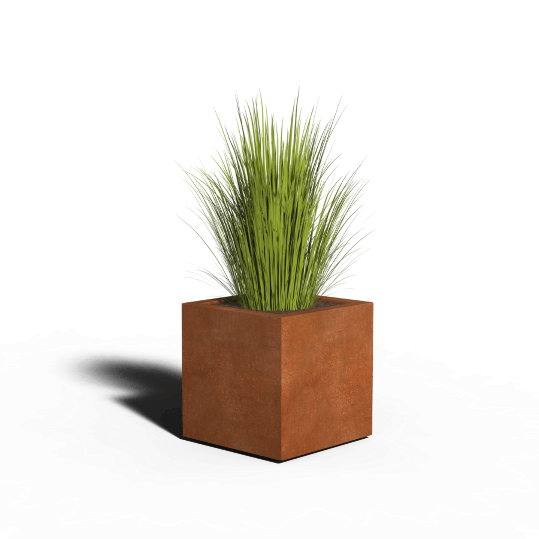 Jardinière carrée corten | Soudée | 50 x 50 x 50