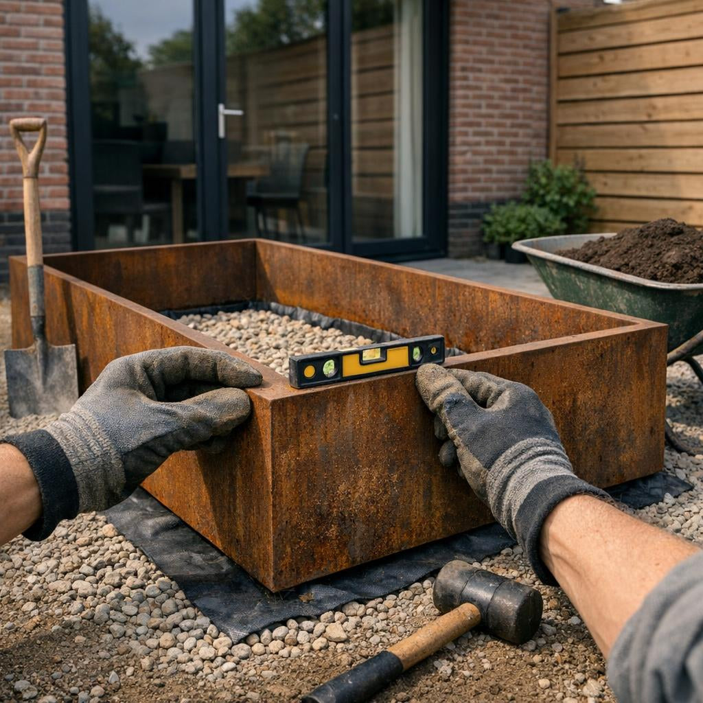 Cortenstaal plantenbak plaatsen: stappenplan + tips