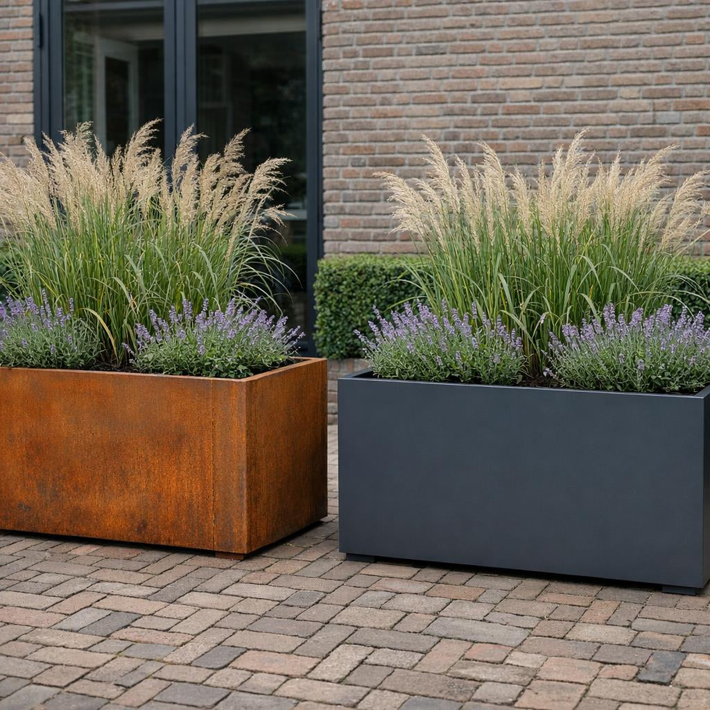 Cortenstaal vs aluminium plantenbakken vergelijken