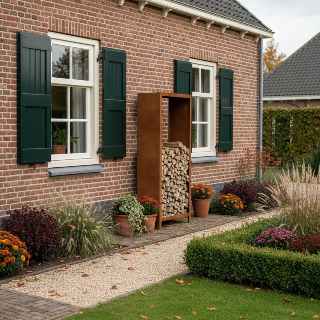 Cortenstaal Houtopslag Standaard | 100 x 40 x 100