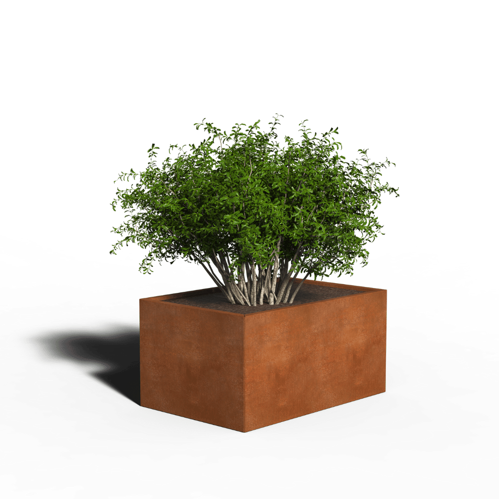 Oțel Corten Jardinieră Dreptunghi | 120 x 60 x 80 | Fără fund