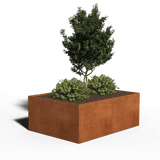 Cortenstaal Plantenbak Rechthoek | 160 x 120 x 30 | Met bodem