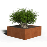 Vierkante plantenbak cortenstaal
