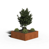 Vierkante plantenbak cortenstaal