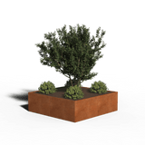 Donica ze stali corten kwadratowa | 200 x 200 x 40 | Bez dna