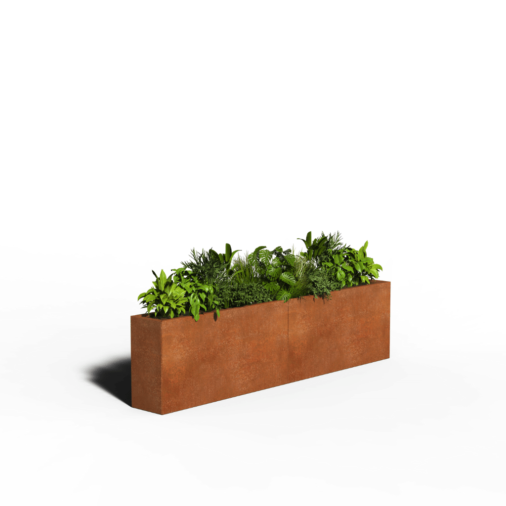 Cortenstaal Plantenbak Rechthoek | 240 x 30 x 80