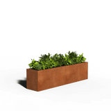 Cortenstaal Plantenbak Rechthoek | 240 x 50 x 80 | Met bodem