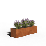Cortenstaal Plantenbak Rechthoek | 240 x 50 x 80 | Met bodem