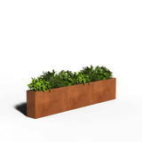 Jardinera rectangular de acero cortén | 300 x 30 x 40 | Sin fondo