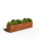 Cortenová ocel Květináč Obdélník | 300 x 50 x 80 | Se dnem