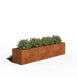 Cortenová ocel Květináč Obdélník | 300 x 50 x 80 | Se dnem
