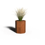 Achthoekige plantenbak cortenstaal
