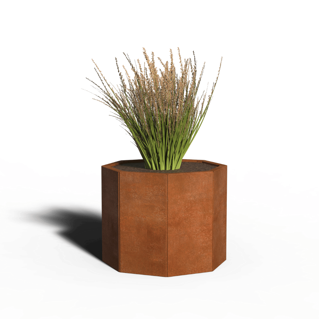 Corten Steel Planters Octagon | 73 x 60 | With bottom