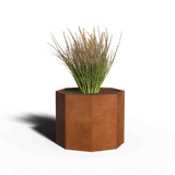 Achthoekige plantenbak cortenstaal
