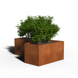 Cortenstaal Plantenbak L-Vorm | 90 x 60 x 80 | Met bodem