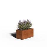 Jardinière rectangulaire en acier corten | Soudé | 100 x 50 x 50 | Sans fond