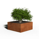 Cortenstaal Plantenbak Vierkant | Gelast | 120 x 120 x 60 | Met bodem