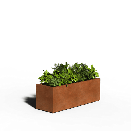 Cortenstaal Plantenbak Rechthoek | Gelast | 150 x 50 x 50