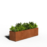 Fioriera in Acciaio corten Rettangolo | Saldata | 150 x 40 x 40 | Senza fondo
