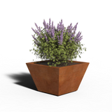 Jardinieră din Oțel Corten Conic | Sudat | 60 x 60 x 80 | Cu fund
