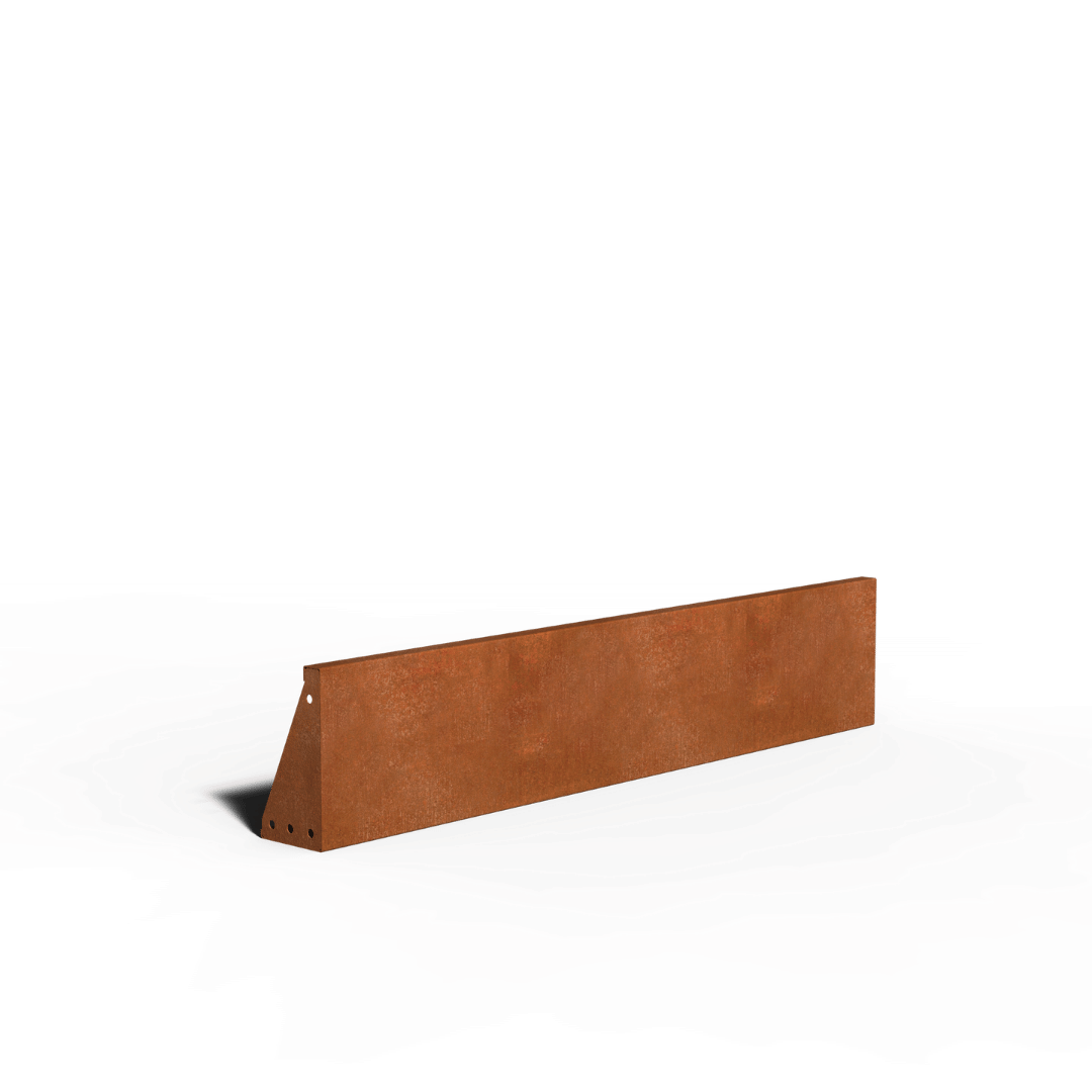 Cortenová ocel Opěrná zeď Rovný | 100 x 15 x 30