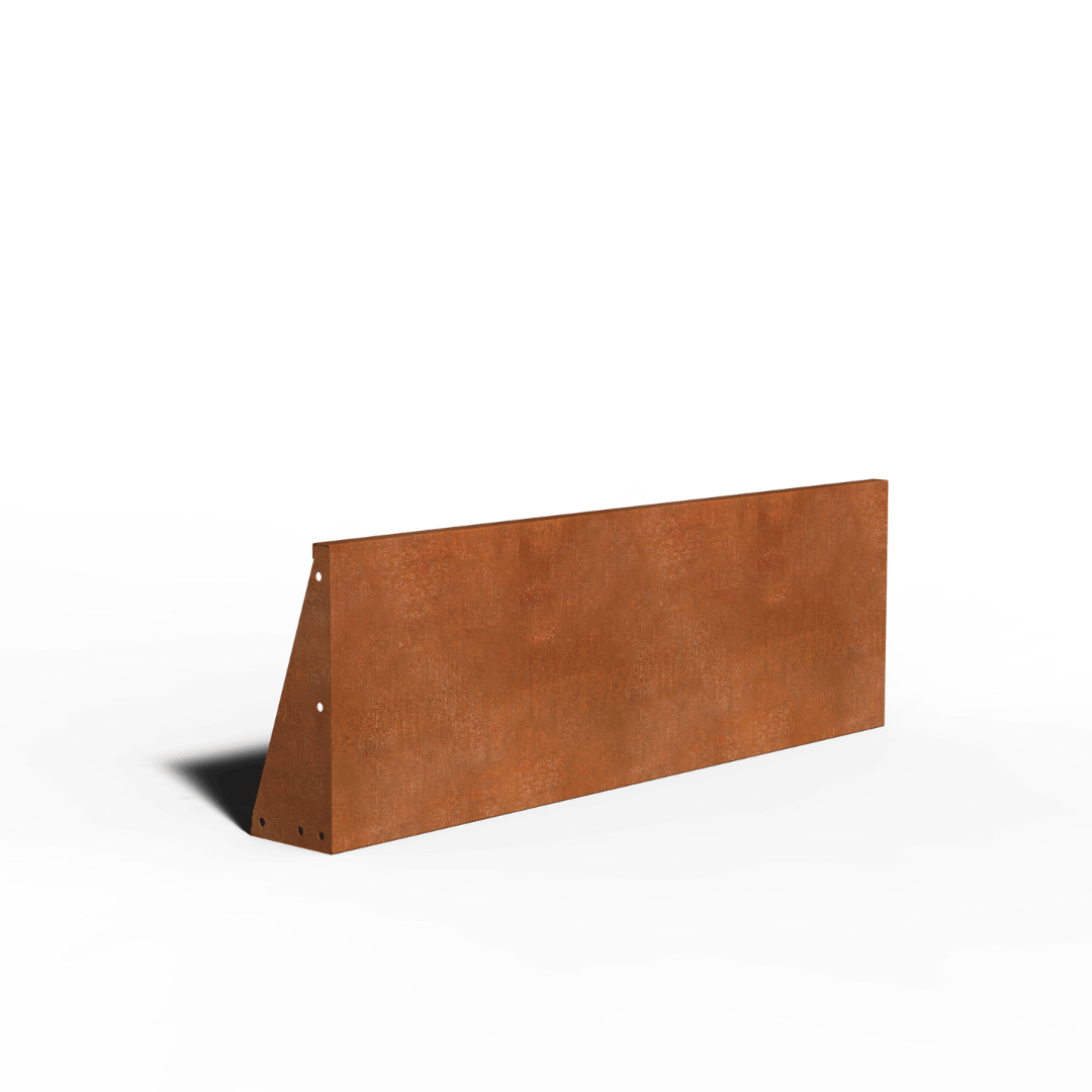 Acero corten Muro de contención Recto | 100 x 20 x 50