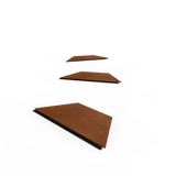 Cortenstaal Staptegel Hexagon | 50 x Verticaal x 0,3