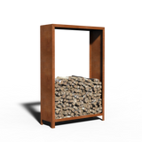 Corten Steel Wood Storage Standard | 120 x 40 x 180