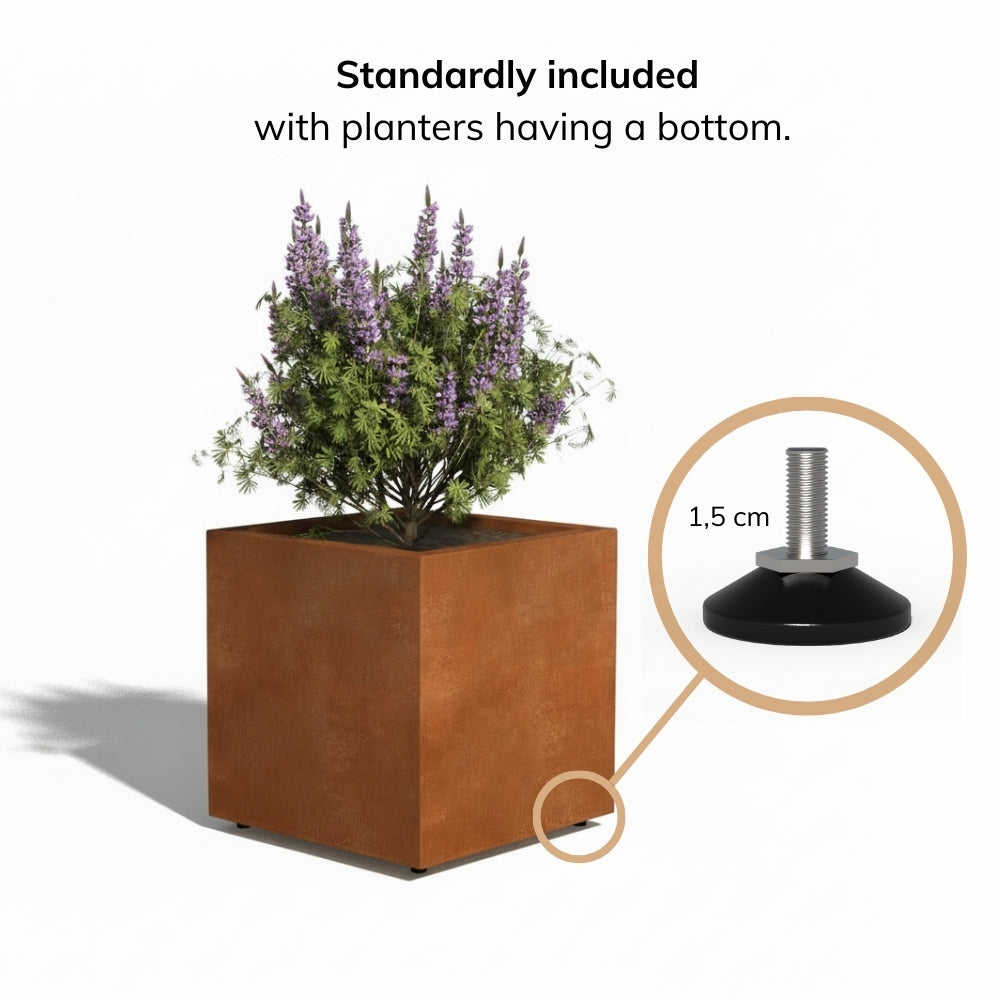 Cortenová ocel Květináč Obdélník | 300 x 50 x 80 | Se dnem