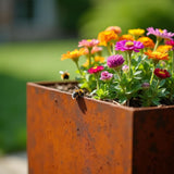 Cortenstaal Plantenbak Vierkant | 30 x 30 x 60 | Met bodem