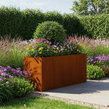 Cortenstaal Plantenbak Rechthoek | 100 x 40 x 80 | Met bodem