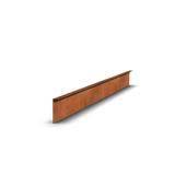 Cortenová ocel Okraj záhonu Ohnutý | 150 x 3 x 12