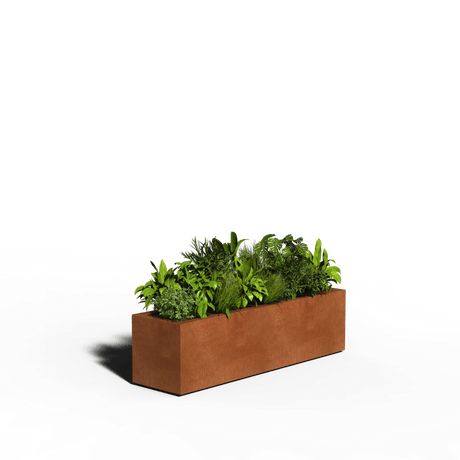 Cortenová ocel Květináč Obdélník | Svařované | 150 x 40 x 40