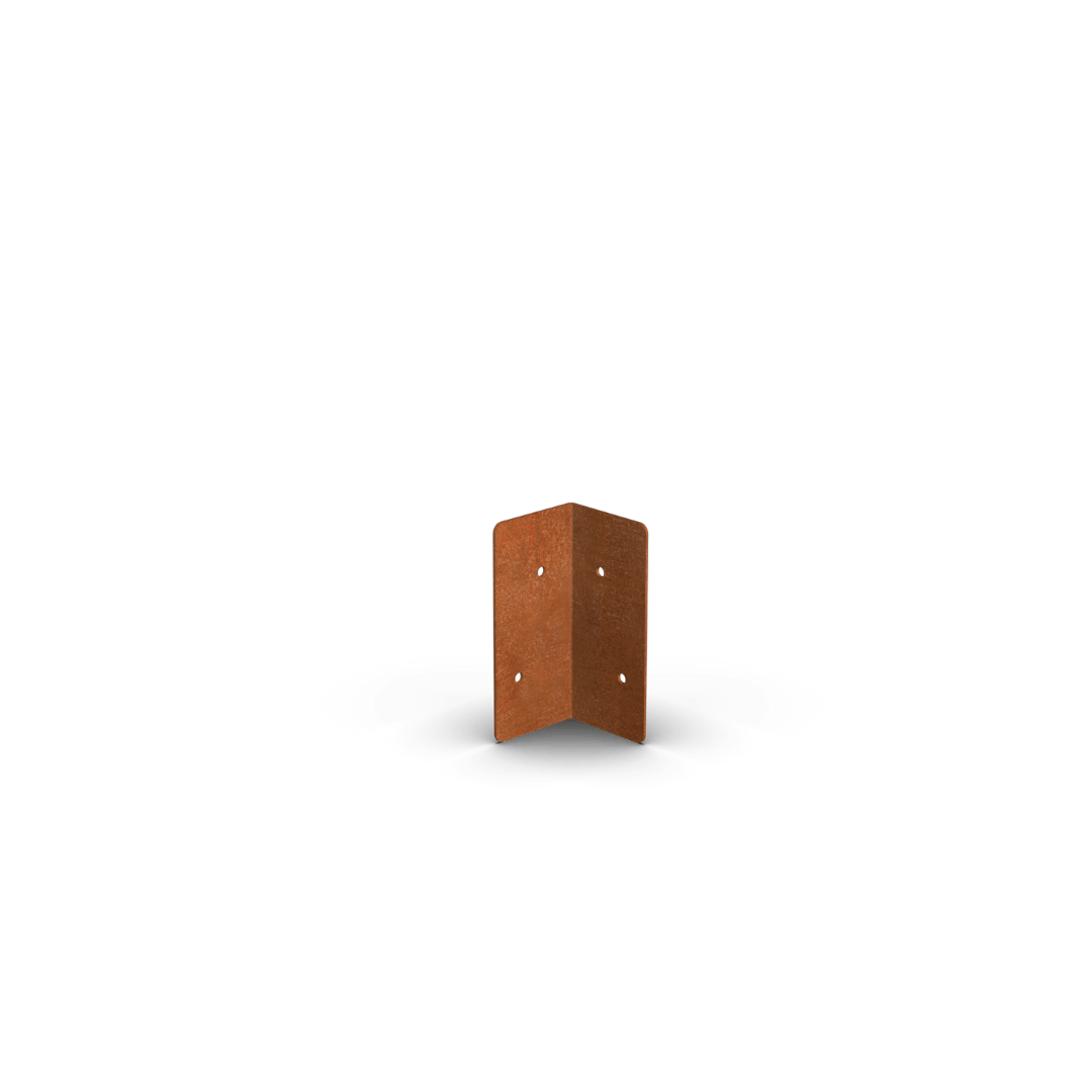 Corten steel Border Edge Coupling Plate 90 degrees | 10 x 1 x 11