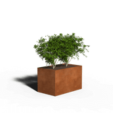 Rectangular planter corten steel