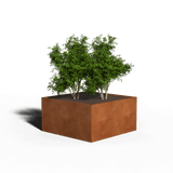 Square planter corten steel