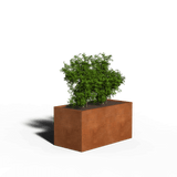 Rectangular planter corten steel
