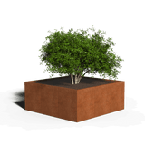 Square planter corten steel