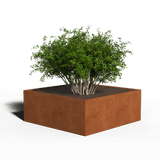 Corten steel Planter Square | 160 x 160 x 80